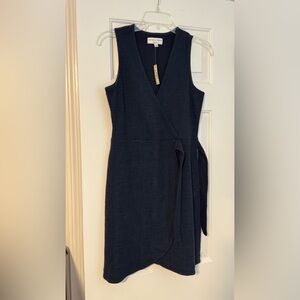 Madewell Navy Midi Wrap Dress